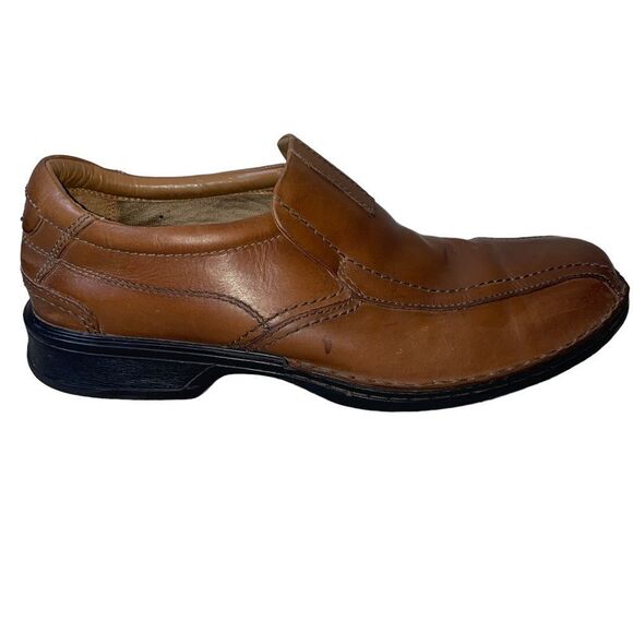 Clarks Men's Escalade Step Slip-On Loafer SZ 10 brown leather - Picture 2 of 9